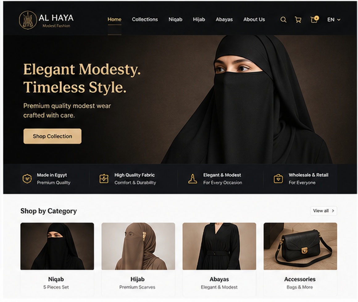 Al Haya Brand modest fashion showroom
